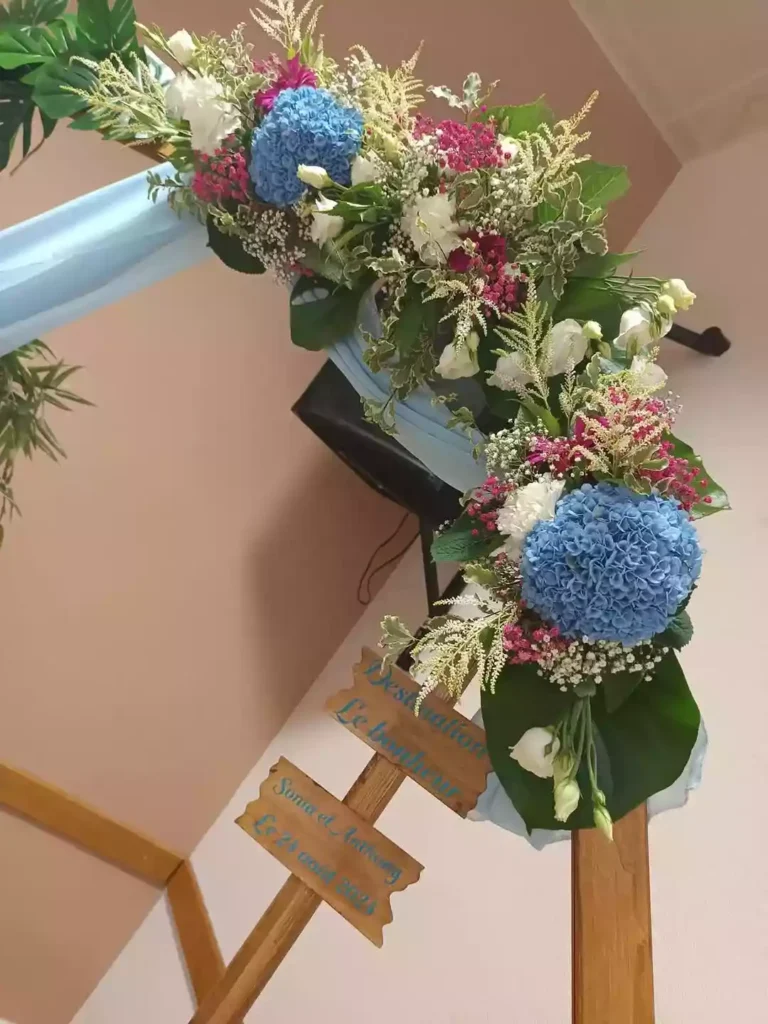 Composition florale exotique pour mariage