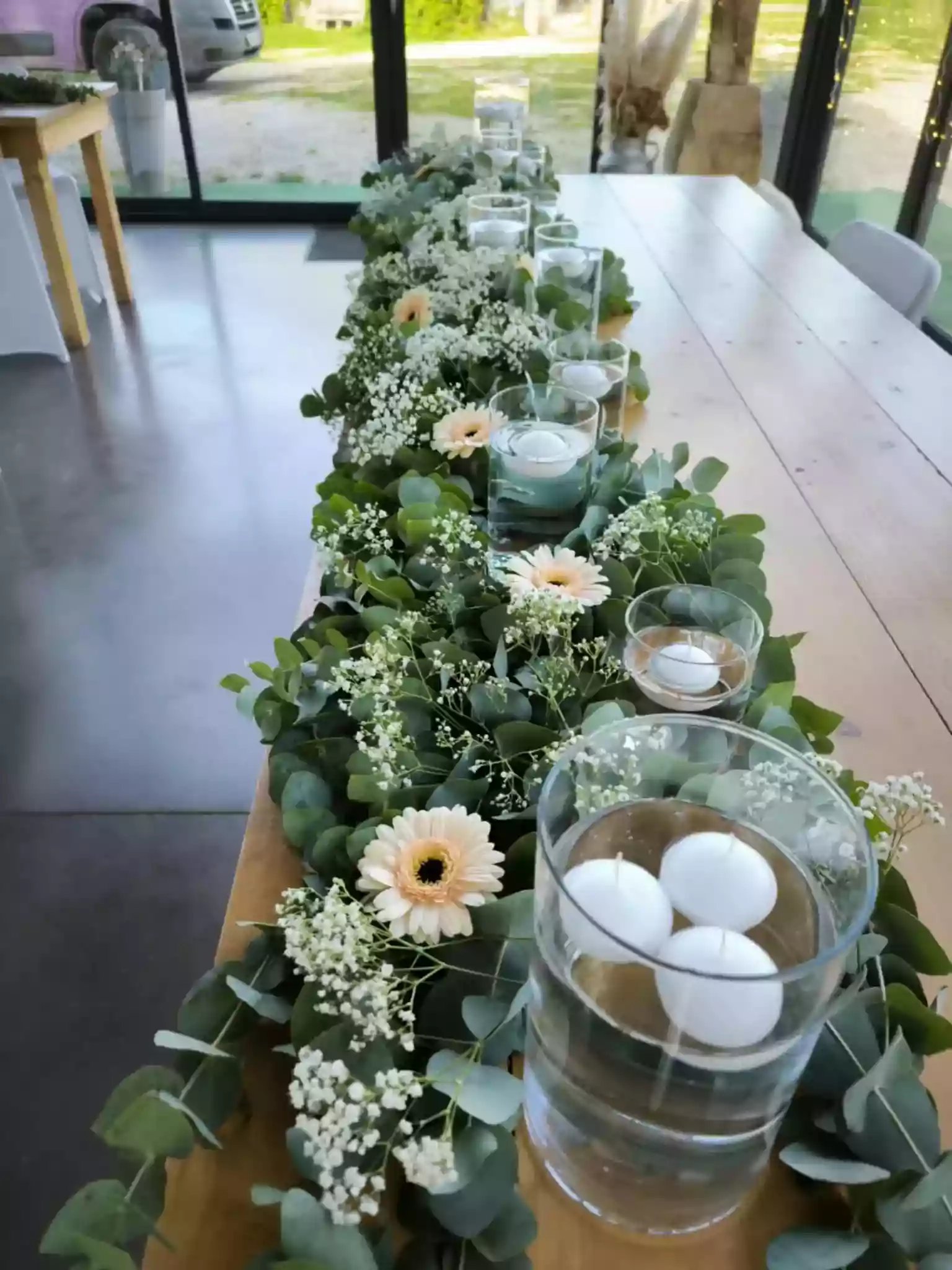 Décoration florale mariage table